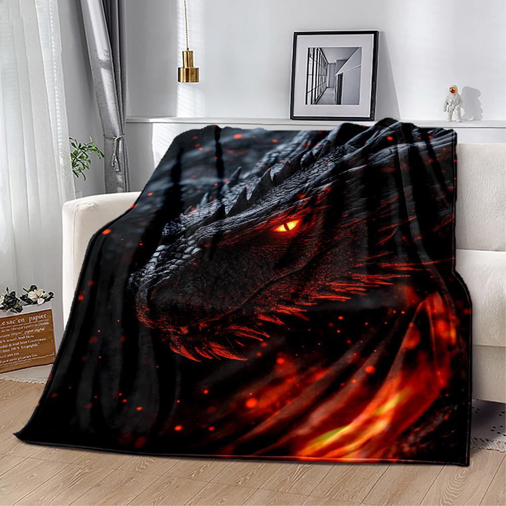 Dragon Reading Magic Book flannel,Lightweight,Flannel Blanket,Comfortable Blanket, Sofa Blanket, gift blankets,Holiday gift blanket Blankets