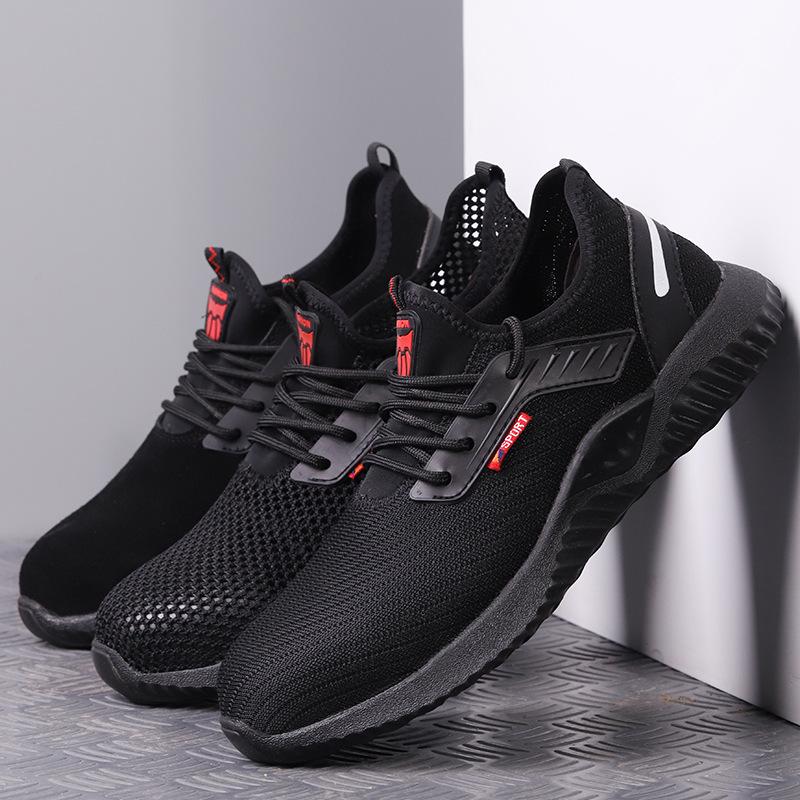 

Мужская защитная обувь со стальным подноском - Дышащая, Защита от ударов, Защита от проколов, Износостойкая обувь для защиты труда 912 Knit Upper; 45