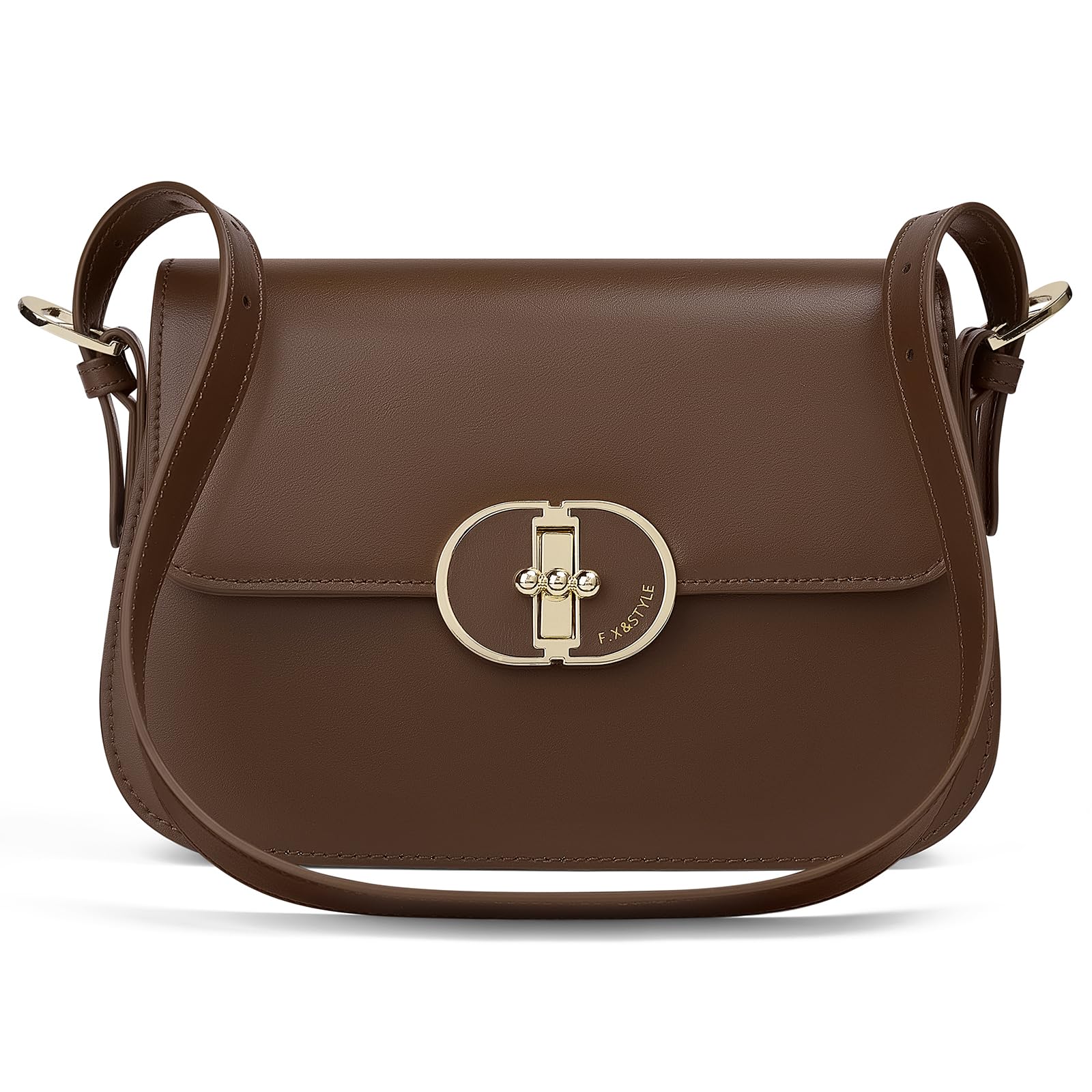

Bag Shoulder Bag Crossbody Bag Flap Handbag Cowhide Cute Lightweight Small [FOXLOVER] Women s 2-Way (Brown) коричневый