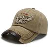 Duck Eagle Embroidery Hat Washed Vintage For Boys Girls Outdoor Sun Protection