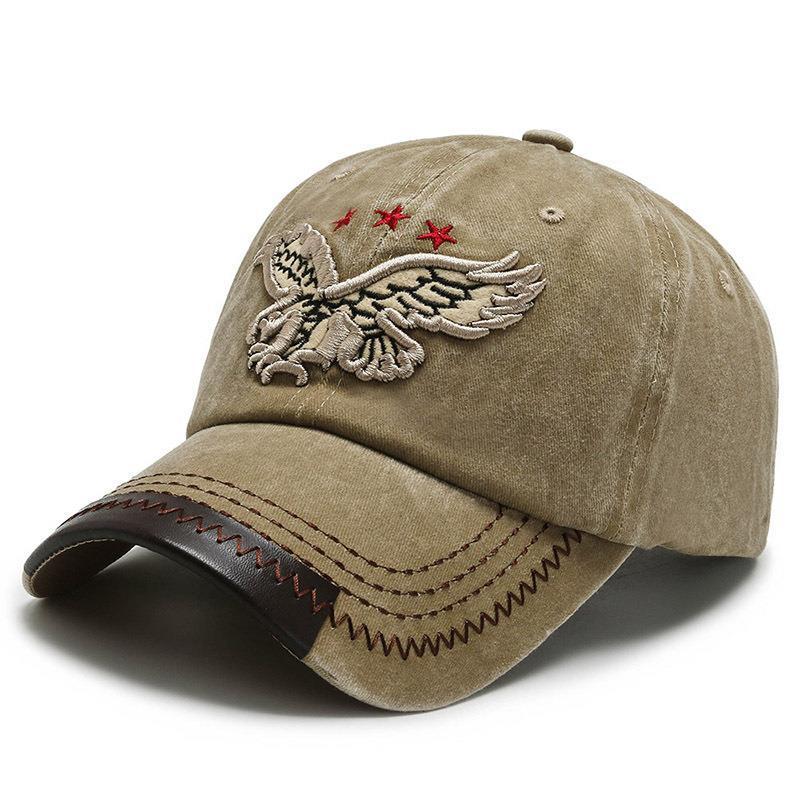 Duck Eagle Embroidery Hat Washed Vintage For Boys Girls Outdoor Sun Protection