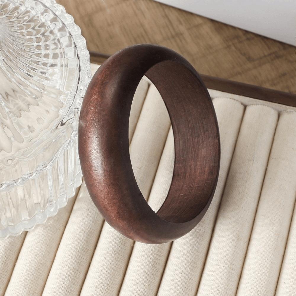 Round Wooden Bangles Ethnic Style Women Bangles Vintage Square Bracelets  Gifts