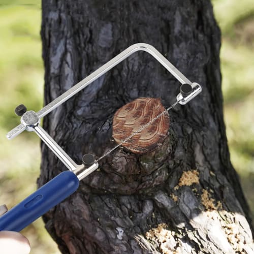 HttDog Diamond Wire Jigsaw, Ultra-Fine, for Cutting Glass, Metal, and Stonework, Manual, with Replacement Blades, 0.15mm, 0.25mm, and 0.35mm, 1m Each