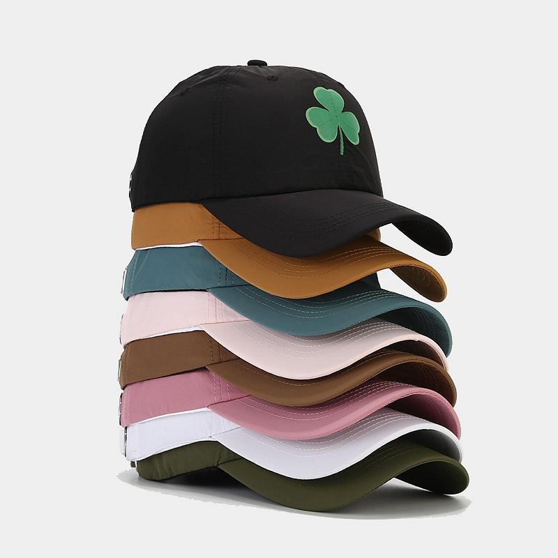 New summer clover printed pattern soft top breathable baseball cap men's and women's outdoor sunscreen sunshade quick-drying hat