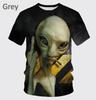 Summer 3D Printing Alien Pattern T-shirt Fashion Round Neck Short Sleeve Universe Neutral Casual T-shirt Source