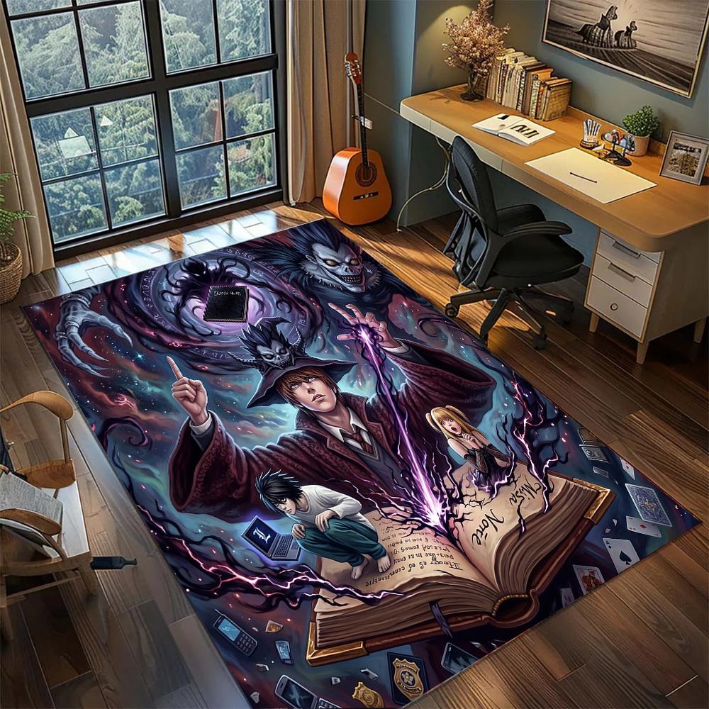 Death Note Floor Mat Non Slip Large Area Washable Rug Carpet Bedroom Gamer Room Home Decor.-TING