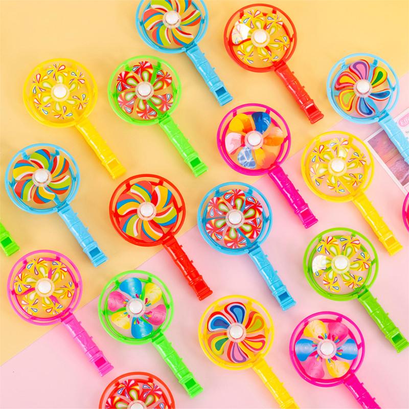 Mini Portable Fan Plastic Cartoon Summer Handheld Whistle Children Toys Multiple Styles Outdoor Activity Team Souvenirs Gift TMZ
