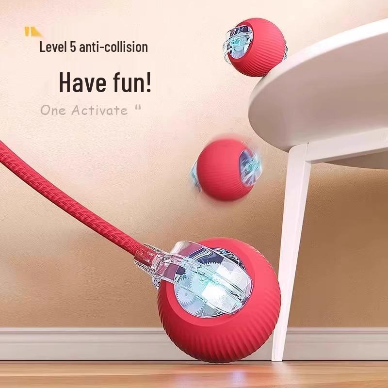 Automatic Dog Walking & Bite Resistant Toy Ball for Pet Exercise & Entertainment