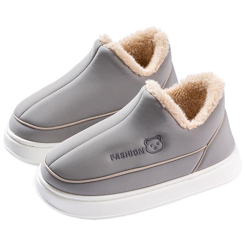 Bag heel cotton slippers men's winter waterproof thick bottom couple household indoor warm outdoor cotton slippers women