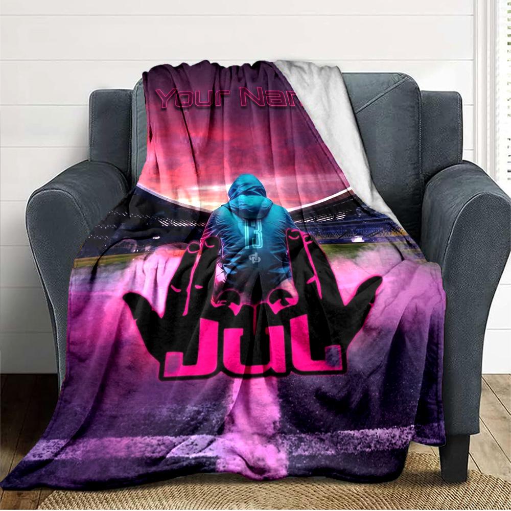 Name Custom Jul Album Print Flannel Blanket High Quality Warm Comfortable Cover for All Seasons Perfect for Gifts Home Decor
