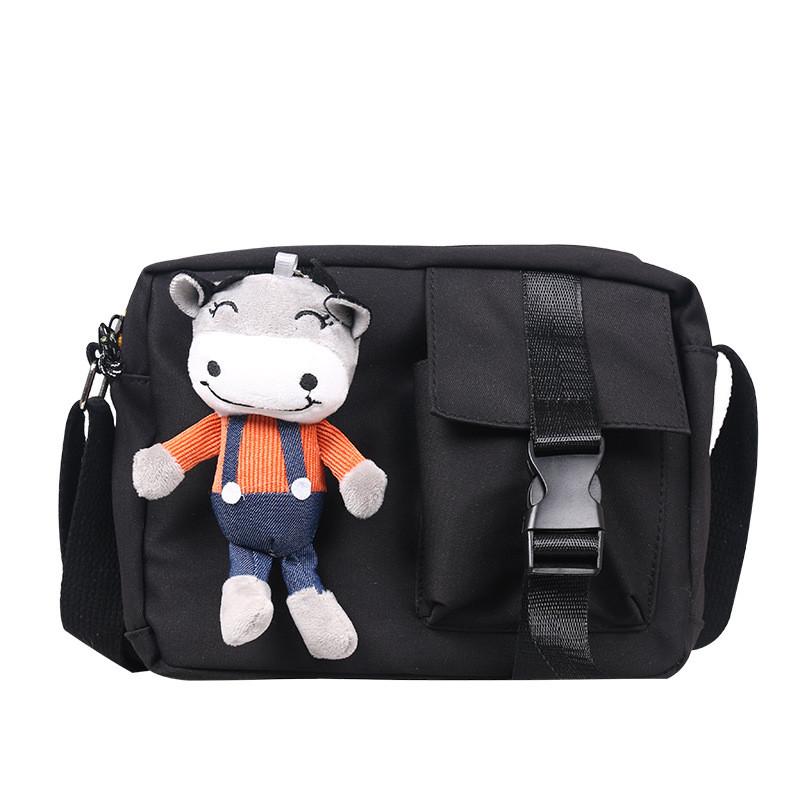 

Модная детская сумка через плечо, очаровательный рюкзак из парусины для мальчиков и девочек, объемом 5 л. чёрный