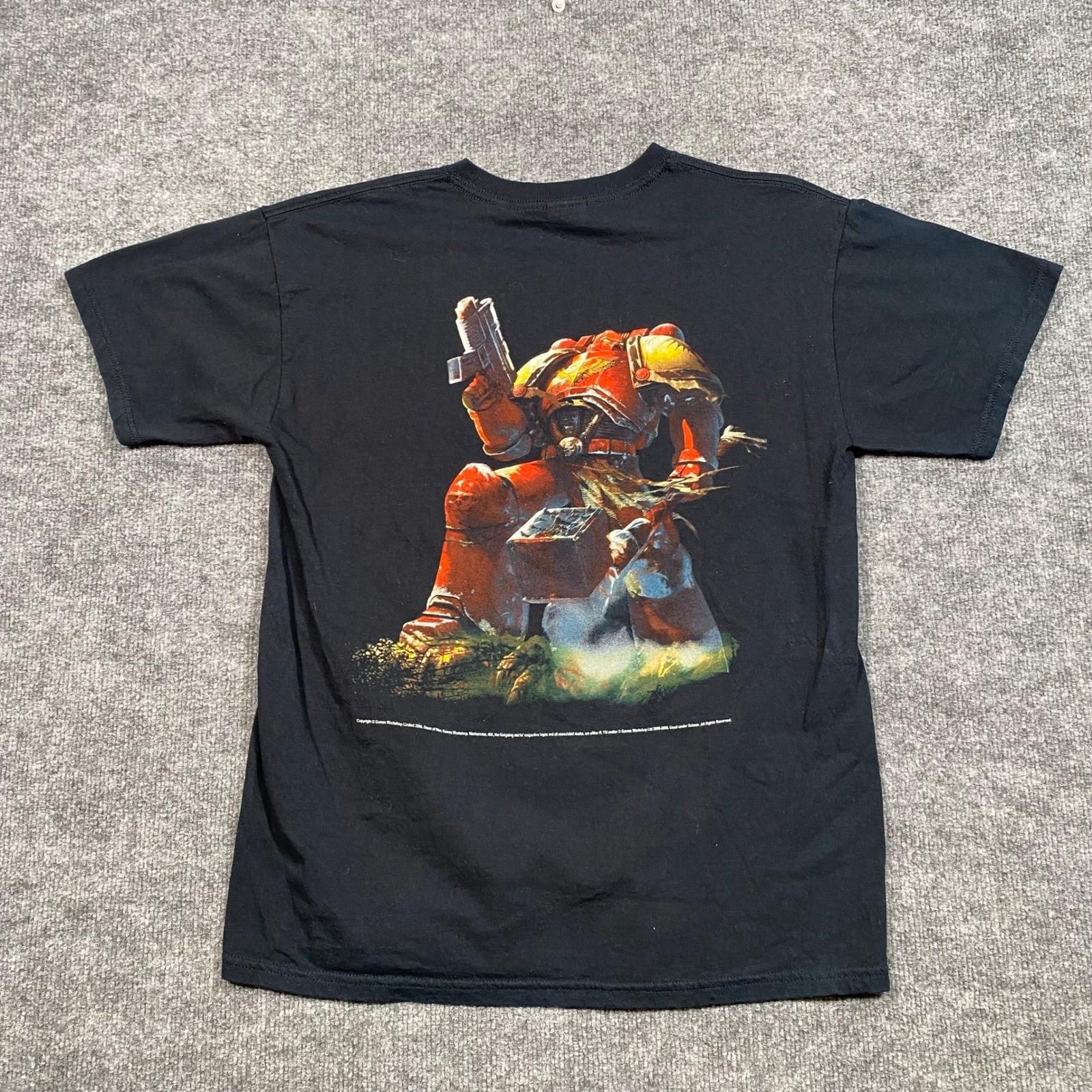 Warhammer 40k Dawn of War II Promo T-Shirt 2008 Mens Medium Black Space Marine Unisex T-Shirt XL