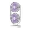 New Rechargeable Dual-Head Desktop Fan with Adjustable Eight-Inch Air Circulation and Long Battery Life for Home Use
