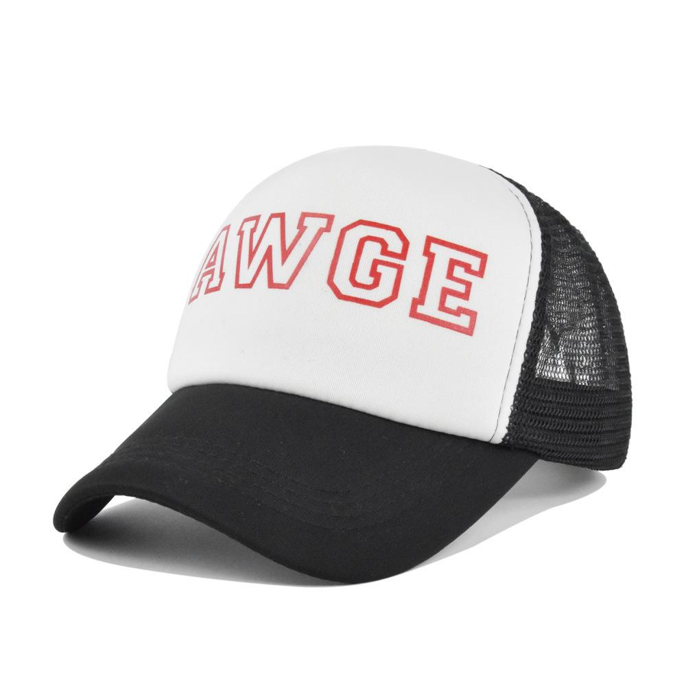 Sponge baseball cap stylish graffiti peaked cap mesh cap curved brim sun hat sun hat adjustable