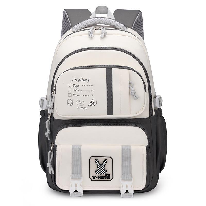 Plyschsydd skolväska för årskurserna 3-6: Lastreducerande, Kontrasterande färger, Söt & Casual design