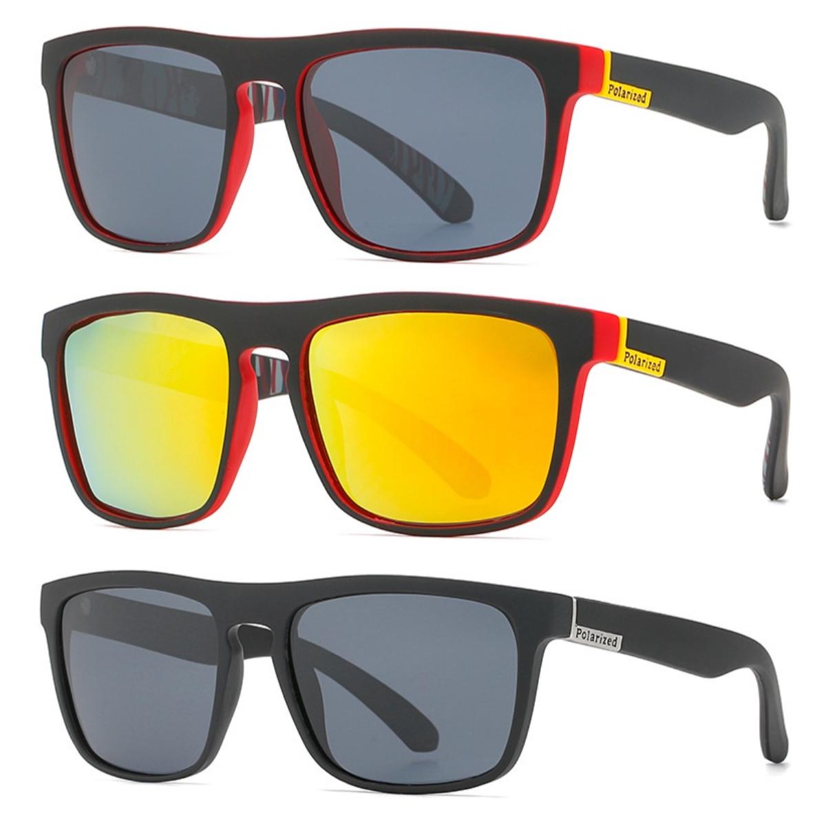 

3 шт. Поляризованные мужские женские солнцезащитные очки Мужские квадратные солнцезащитные очки для вождения Мужские UV400 Очки