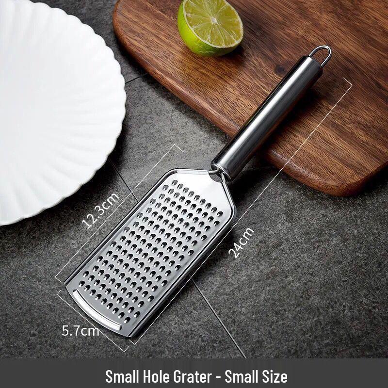 Stainless Steel Cabbage Grater and Vegetable Cutter Set with Patterned Knife and Dumpling Filling Scraper Tool.
