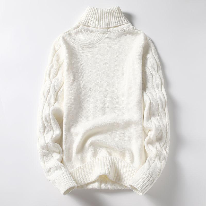 Новый осенне-зимний толстый теплый свитер, облегающий мужской свитер, мужской многоцветный вязаный свитер S