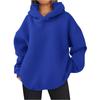 Women's Fashionable Long-sleeved Pullover And Solid-color Hooded Sweatshirt