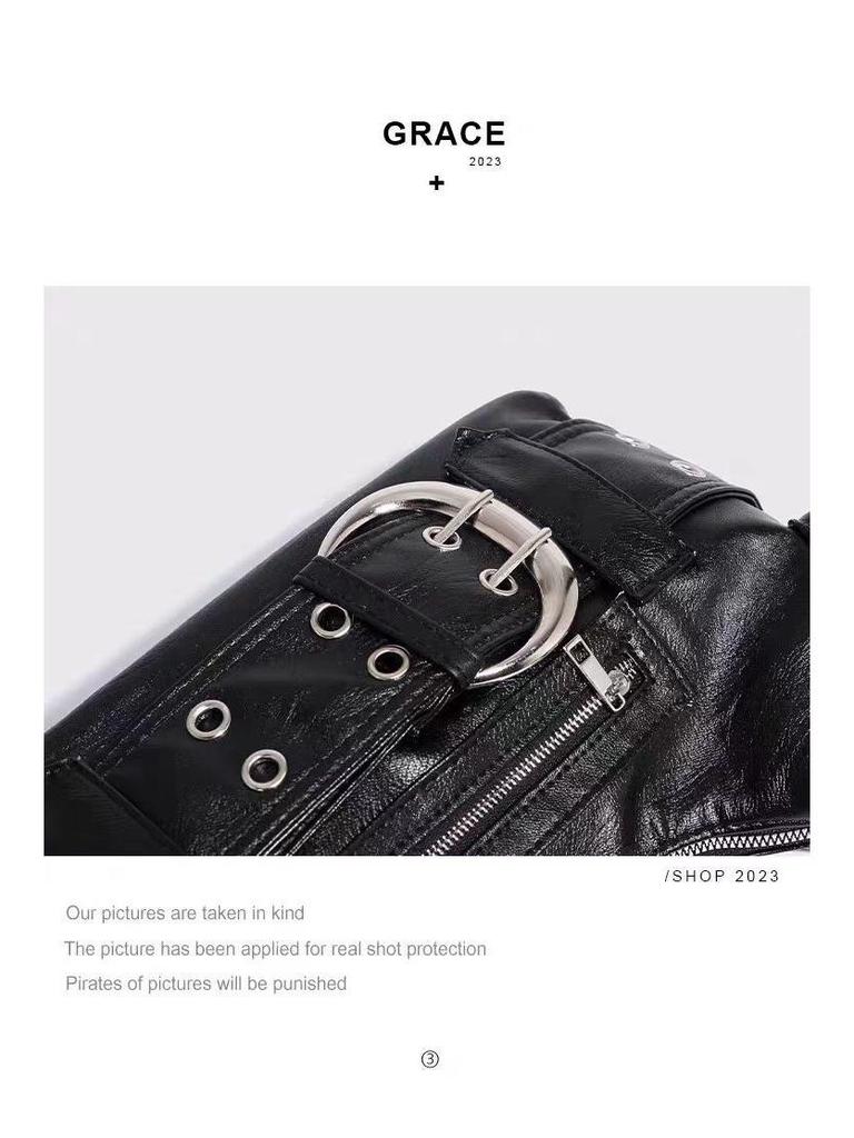 2024 Women's High-Quality Y2K Biker Crossbody Bag - Large Capacity Niche Design