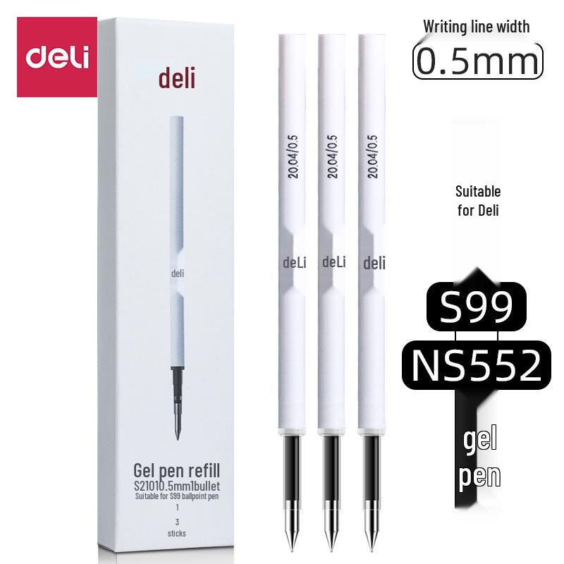 NS552 Deli Niusei Rotating Black 0.5mm Signature Pen – Metal Business Gift 0.5mm