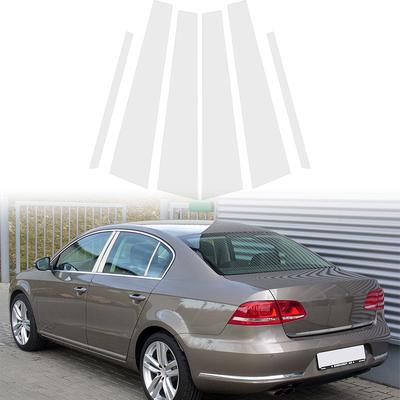 6pcs/set Silvery Window Door Column B C Pillar Post Cover Trim For Volkswagen Passat B6 2006-2010 B7 2011-2015 Decoration Stickers