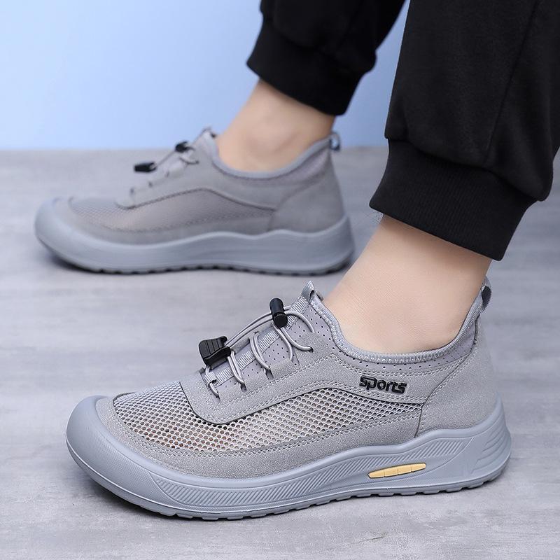 Shoes Men's 2025 Spring and Summer New Breathable Fly-woven Mesh Single Shoes Versatile Sports Lightweight Casual Soft Sole One Pedal