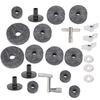 23Pcs Drum Felt Pad Cymbal Kit Non Slip with Base Wing Nuts Washer Percussion Accessories