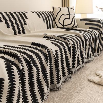 Sofadecke aus Chenille-Stoff im nordischen Stil, universelle Überwurfdecken mit Quaste für das Wohnzimmer, Couchschutz für alle Jahreszeiten