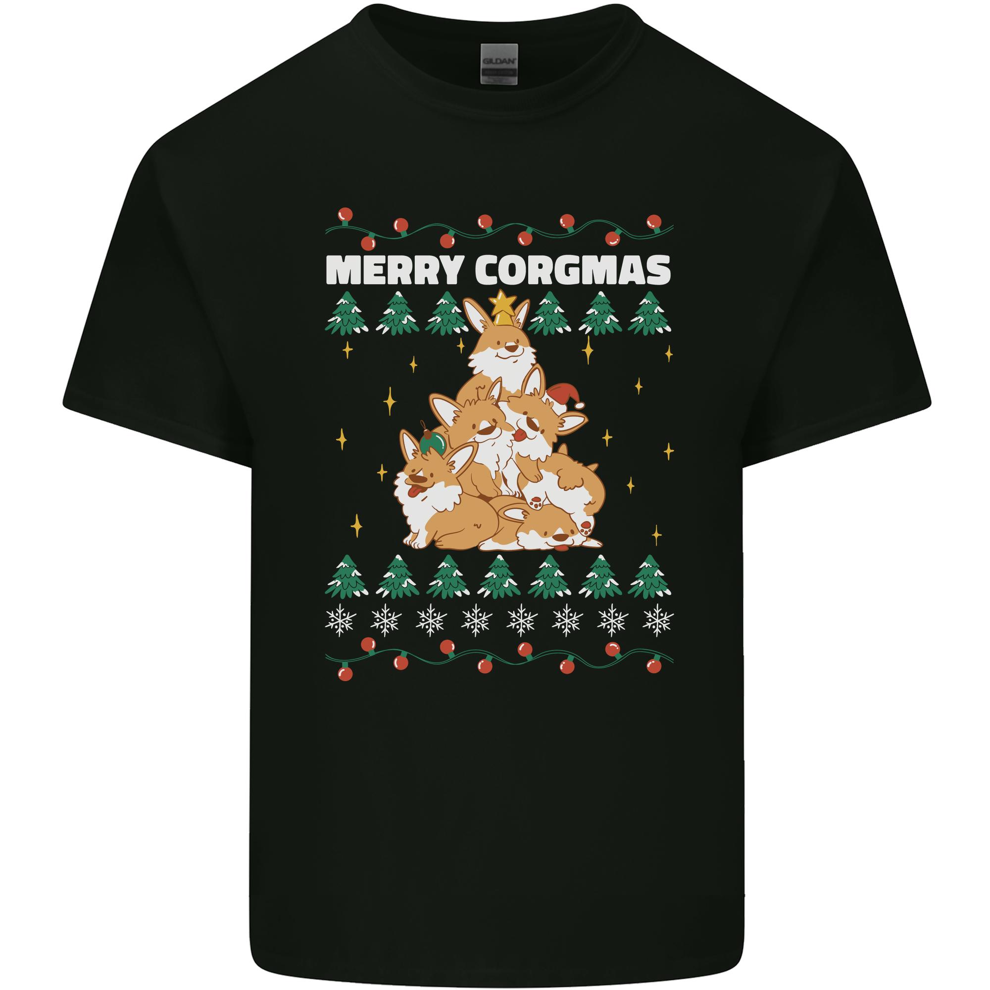 Christmas Corgi Dog Tree Xmas Unisexs Light Cotton TShirt S