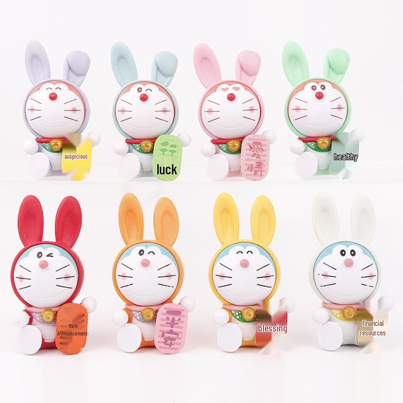 Fortune Blessing Cat Anime Doll - Creative Desktop Robot Ornament Gift