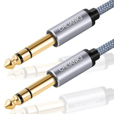 CHLIANKJ Gitarren-Stereo-Standardsteckerkabel, Stecker auf Stecker, zum Anschluss von 6,35-mm-Kabeln, 6,35-mm-Mischpulten, Gitarren, Verstärkern, Lautsprechern usw.. (1M)