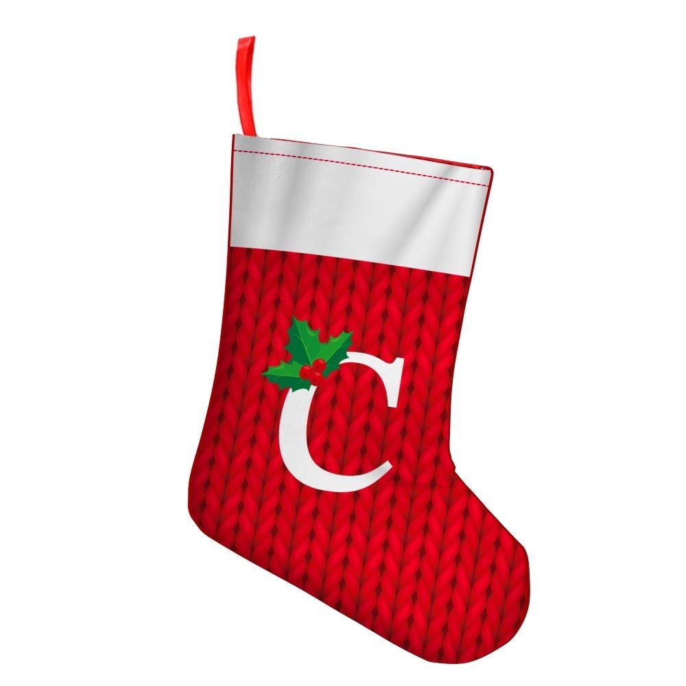 Creativity Christmas Alphabet Socks A-Z Candy Bag Multifunctional Christmas Gift Bag  New Year