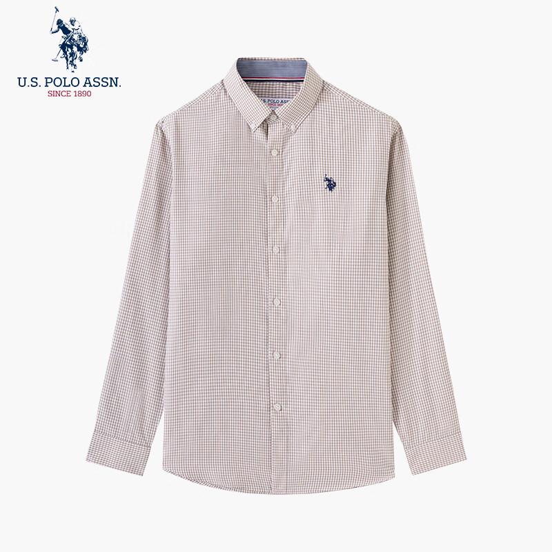 

нас. POLO ASSN. Чоловіча сорочка в клітинку з довгим рукавом в стилі Business Casual L