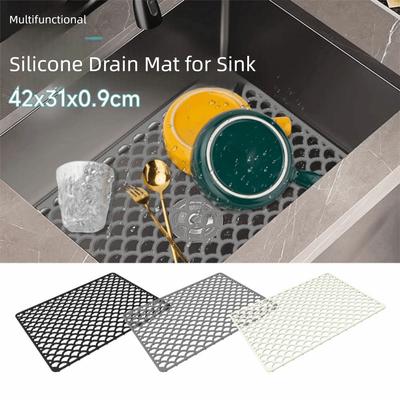 Anti Slip Tableware Drainage Drying Mats Foldable Desk Pad New Dishes Drying Mats  Kitchen