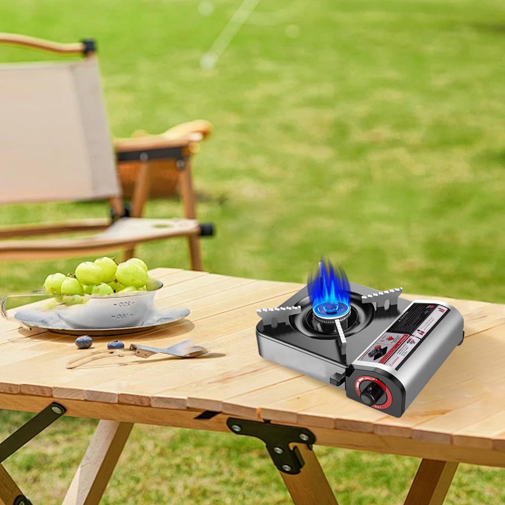 Portable Butane Camping Stove Automatic Ignition Butane Stove Portable Gas Grill for Emergency Tailgating Hiking Camping