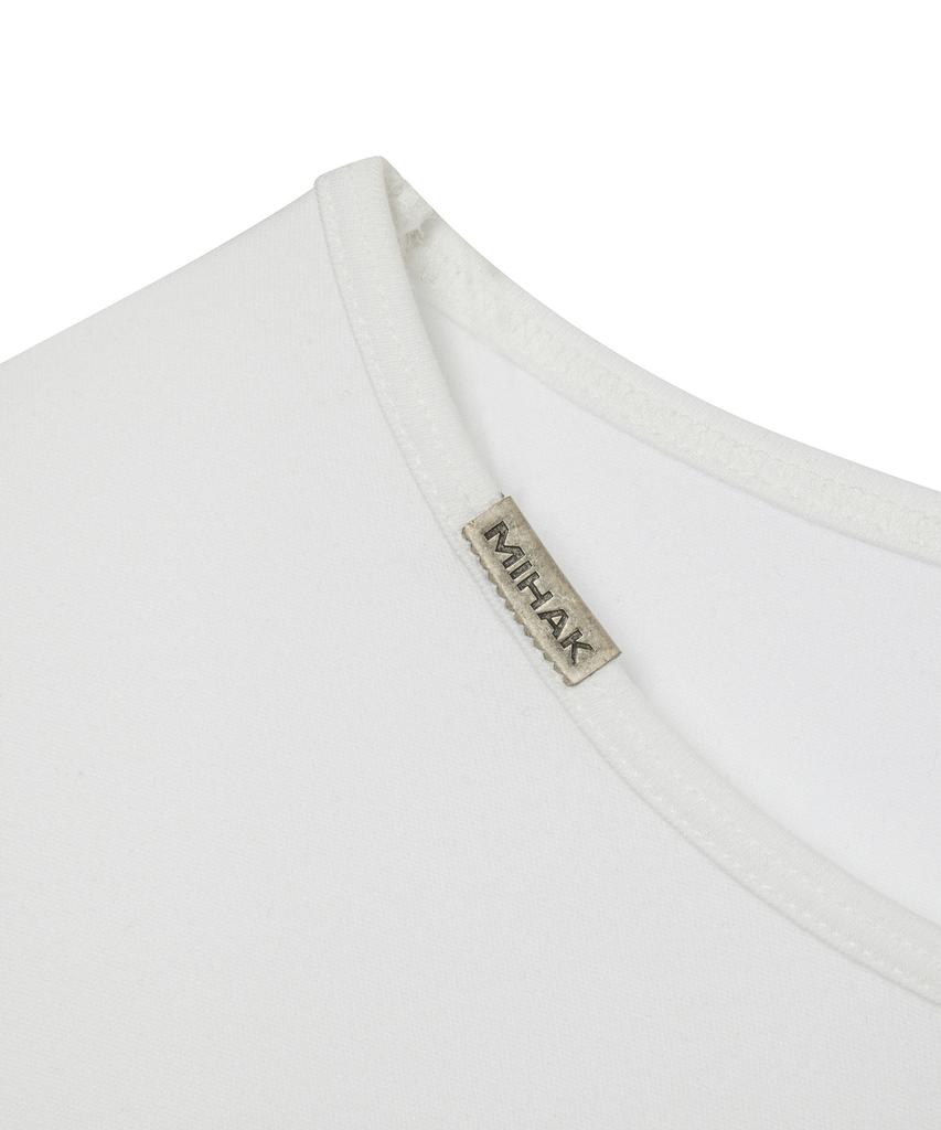 Mihag Metal Clip U-Neck T-Shirt (White)