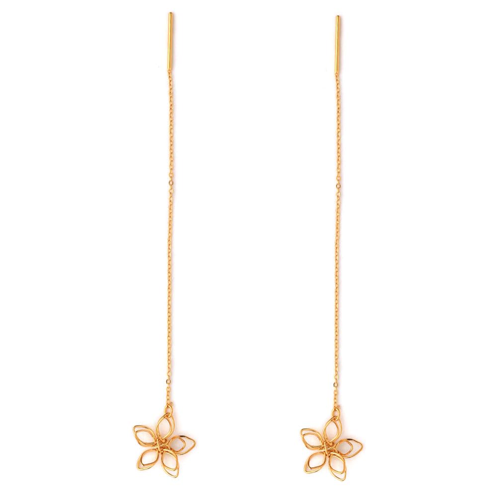 

Made in American Butterfly [Melody Accessories] Earrings, Japan, Earrings, Women s, K18GP, Flower, (AP-N25) (Flower, Gold) золотий