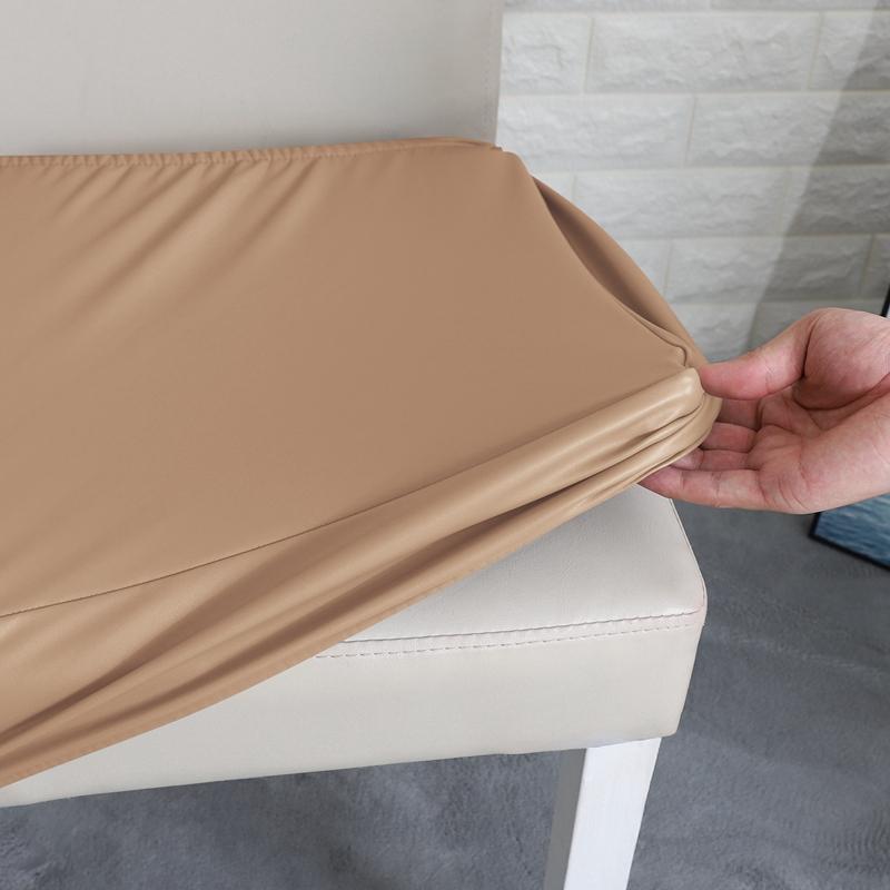 100% Waterproof PU Material Elastica Chair Cover for Dining Room Chair Seat Slipcovers Protector for Pets