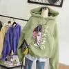 Women's Autumn/Winter Loose Hooded Sweater - Plus Velvet, Thickened, 250g, Official Colors