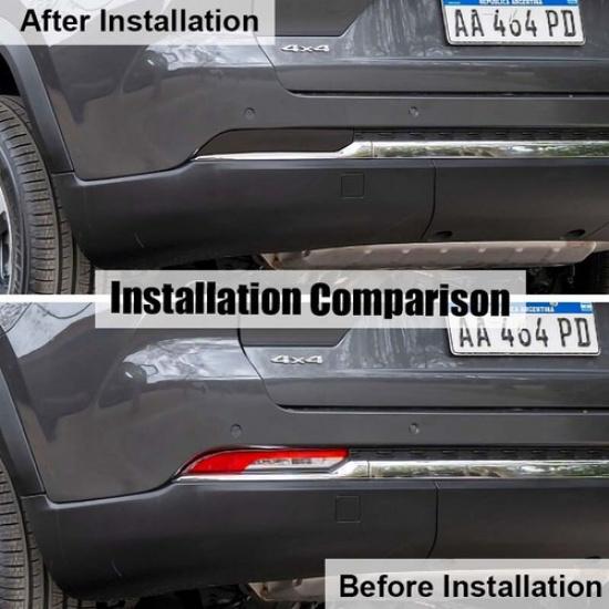 Smoked Black Rear Fog Light Lamp Decor Cover Trim for Jeep Grand Cherokee 2022+