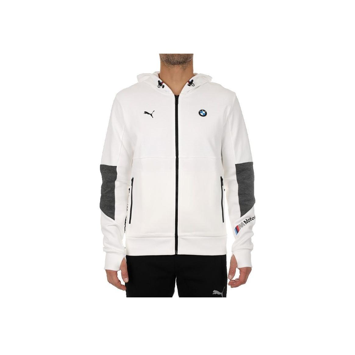 PUMA BMW M Motorsport Men s Hooded Sweat Jacket White 598001-02 S