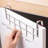No Drill Over Door Hooks 5 Hooks Heavy Duty Organizer Space-Saving Wall Hanger For Coat Key Towel In Closet Bedroom Hallway