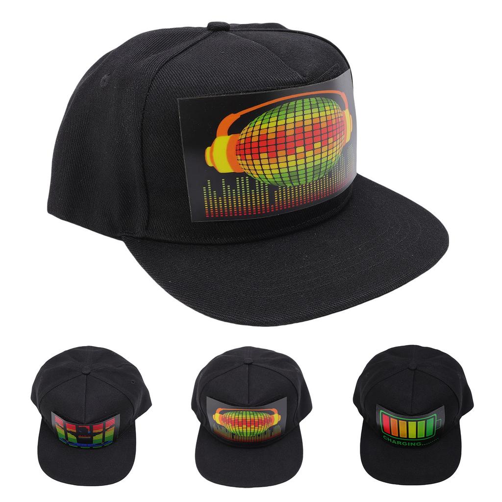 LED Hat Light Up Baseball Cap Sound Activated Luminous Hat for Party Club Festival Stage Performance