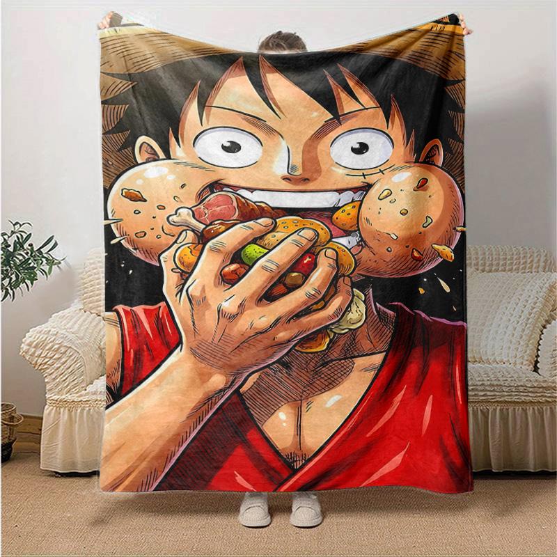 1pc One Piece Adventure Soft Throw Blanket Flannel All Season Light Weight Living Room/Bedroom Warm Blanket. M7270163