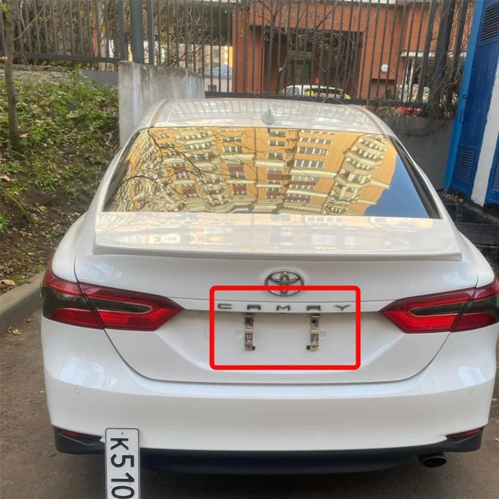 Stainless Steel Trailer License Plate Holder Camping RV License Plate Cover Holder Car Frame Bracket Fixture Car Accessories License Plate Covers