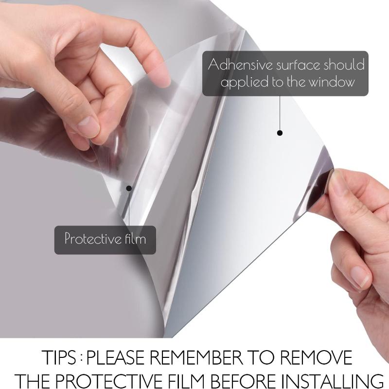 90x750CM Mirror Window Film Daytime Privacy One Way Sun Blocking Reflective Self-adhesive Heat Control Solar Glass Tint Stickers