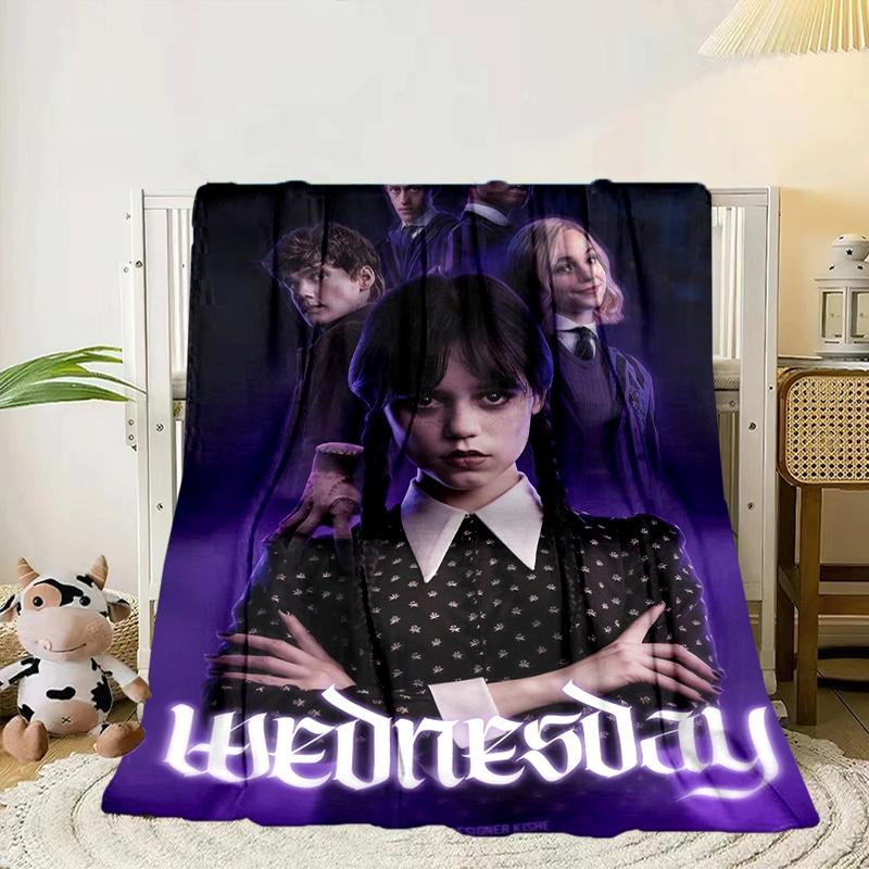Mittwoch Gothic Decke Flanelldecke für Bett, Sofa, Camping, Wandern, Picknick Zubehör, Geschenk für Familie Fan Geschenke