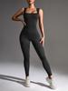 European & American Peach Lift Bodysuit Women's High-Intensity Dance Fitness Nude-Feel Yoga Jumpsuit