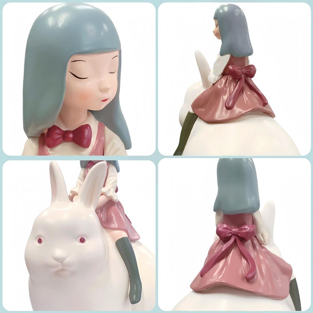 Nordic creative home decoration rabbit statue resin handicraft animal sculpture home living room room study room decoration